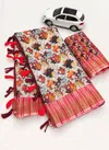MG 313 Plain Linen Printed Designer Fancy Saree Wholesalers In Delhi